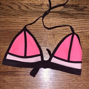 Xhilaration pink triangle bikini top size xs